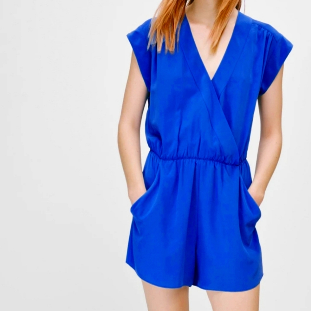 Babaton romper in royal blue, size small
